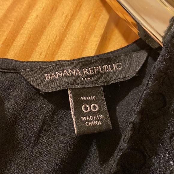 Banana Republic Black Lace Romper with Drawstrings - Picture 2 of 6